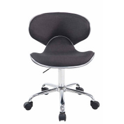 Tabouret de travail Las Vegas V2, tissu gris foncé