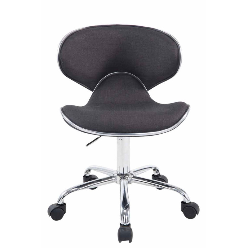 Tabouret de travail Las Vegas V2, tissu gris foncé