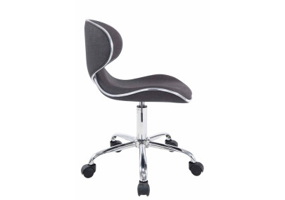 Tabouret de travail Las Vegas V2, tissu gris fonc?