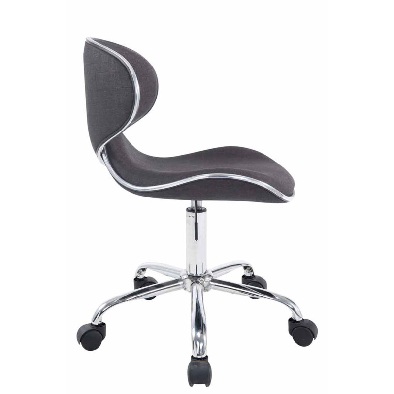 Tabouret de travail Las Vegas V2, tissu gris foncé