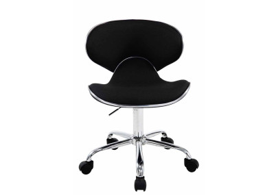 Tabouret de travail Las Vegas V2, tissu noir