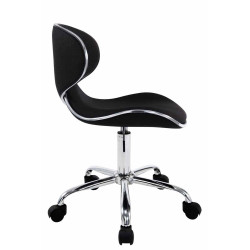 Tabouret de travail Las Vegas V2, tissu noir