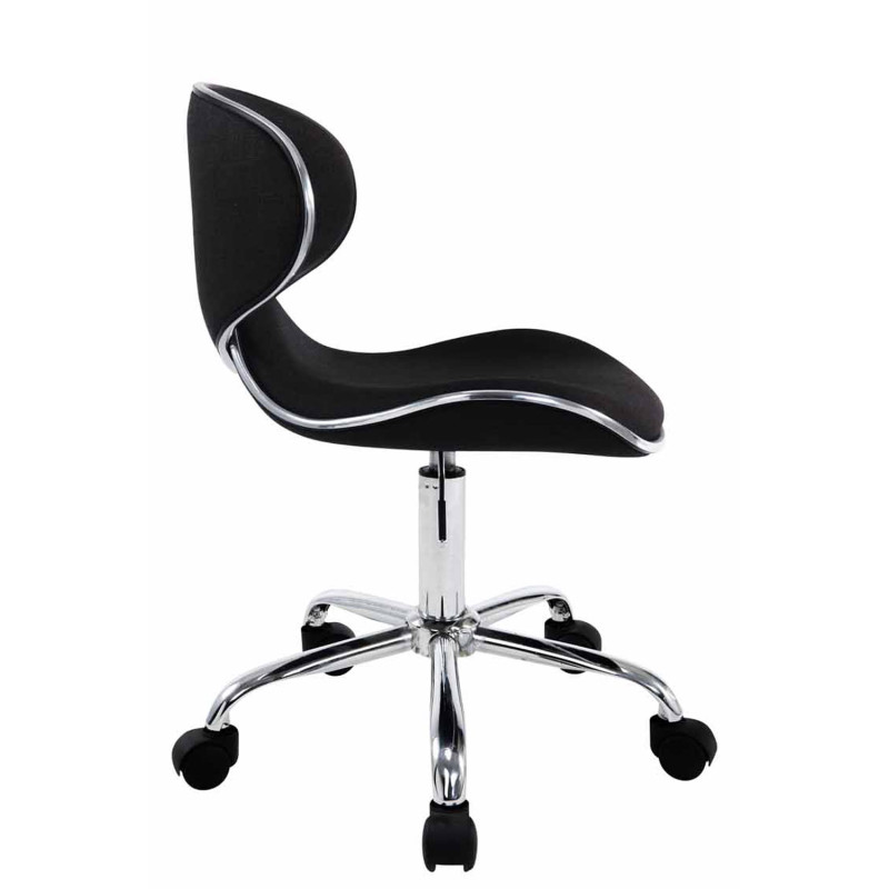 Tabouret de travail Las Vegas V2, tissu noir