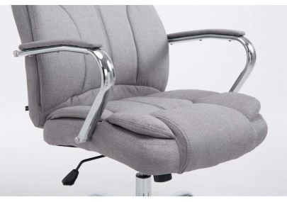 Chaise de bureau BIG Xanthos en tissu V2 gris