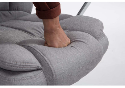 Chaise de bureau BIG Xanthos en tissu V2 gris