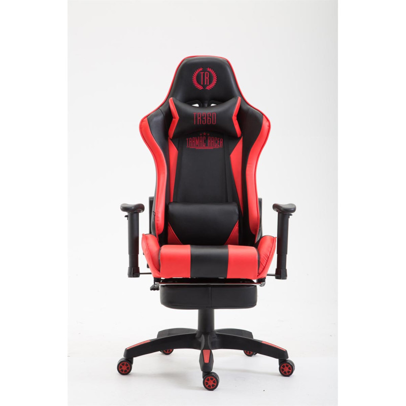 Silla Racing Boavista con/sin reposapiés Negro/rojo,Con reposapiés