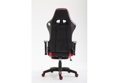Silla Racing Boavista con/sin reposapiés Negro/rojo,Con reposapiés