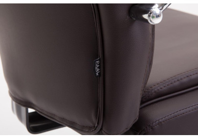 Chaise de bureau Vaud, similicuir, marron