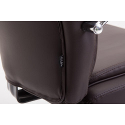 Chaise de bureau Vaud, similicuir, marron