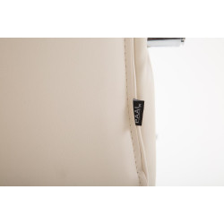 Chaise de bureau Vaud, similicuir, crème