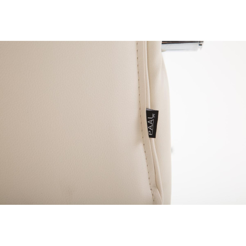 Chaise de bureau Vaud, similicuir, crème