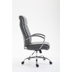 Fauteuil de bureau Vaud, similicuir gris