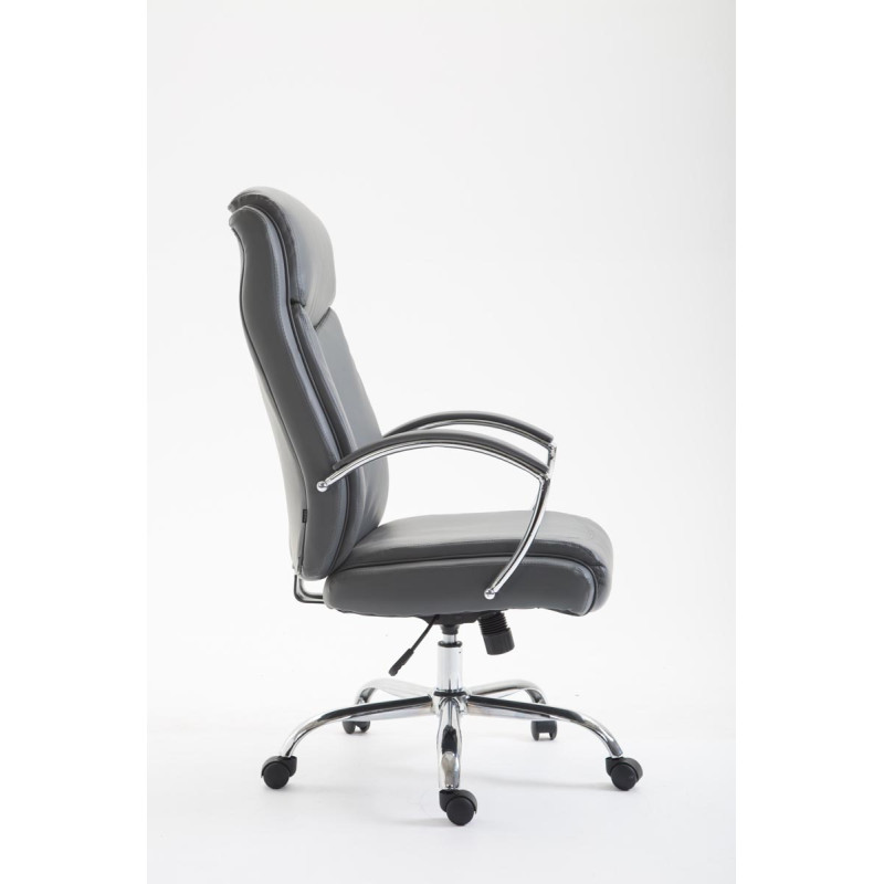 Fauteuil de bureau Vaud, similicuir gris