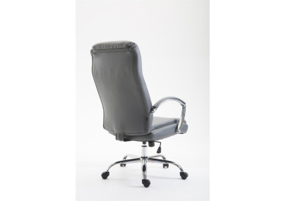Fauteuil de bureau Vaud, similicuir gris