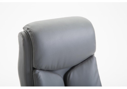 Fauteuil de bureau Vaud, similicuir gris