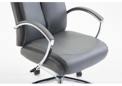 Fauteuil de bureau Vaud, similicuir gris