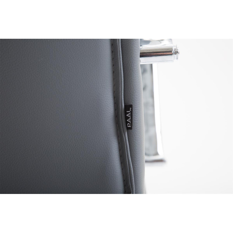 Fauteuil de bureau Vaud, similicuir gris