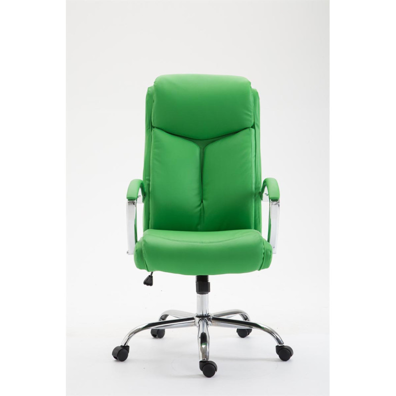 Chaise de bureau Vaud, similicuir vert