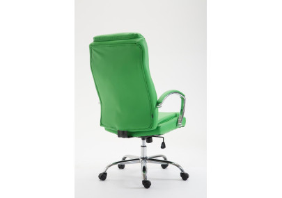 Chaise de bureau Vaud, similicuir vert