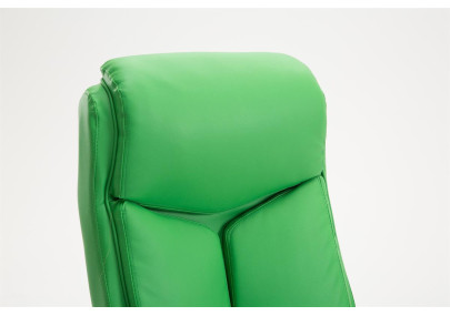 Chaise de bureau Vaud, similicuir vert