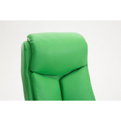 Chaise de bureau Vaud, similicuir vert