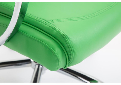 Chaise de bureau Vaud, similicuir vert