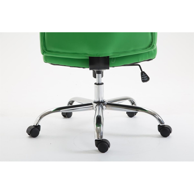Chaise de bureau Vaud, similicuir vert