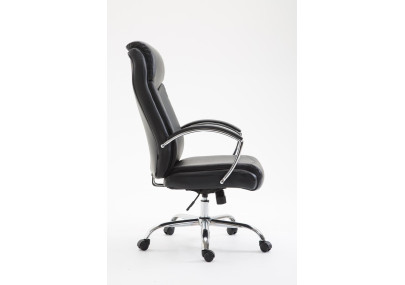 Chaise de bureau Vaud, similicuir, noire