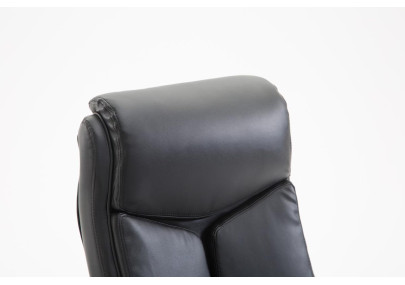 Chaise de bureau Vaud, similicuir, noire