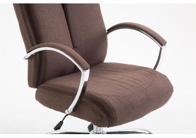 Chaise de bureau Vaud, tissu marron