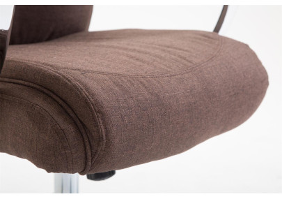 Chaise de bureau Vaud, tissu marron