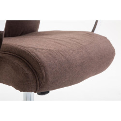 Chaise de bureau Vaud, tissu marron
