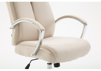 Chaise de bureau Vaud, tissu crème