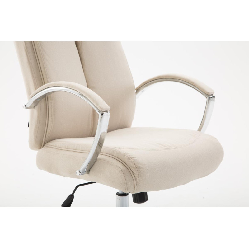 Chaise de bureau Vaud, tissu crème