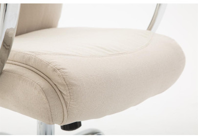 Chaise de bureau Vaud, tissu crème