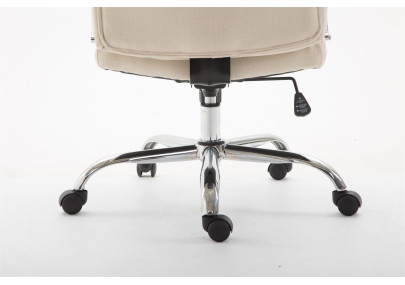 Chaise de bureau Vaud, tissu crème