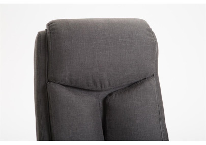 Chaise de bureau Vaud, tissu gris foncé