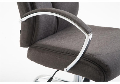 Chaise de bureau Vaud, tissu gris fonc?