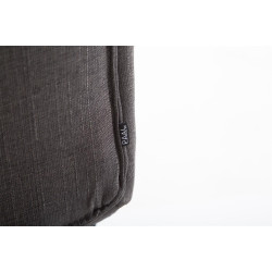 Chaise de bureau Vaud, tissu gris foncé