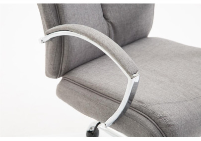Chaise de bureau Vaud, tissu gris