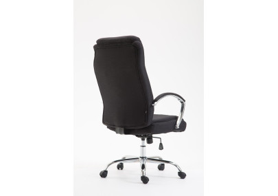 Chaise de bureau Vaud, tissu noir