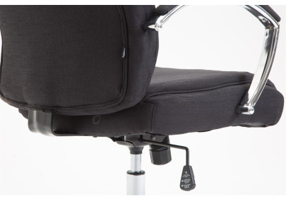 Chaise de bureau Vaud, tissu noir