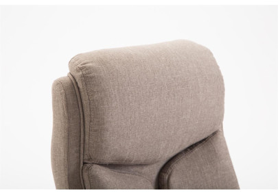 Chaise de bureau Vaud, tissu taupe