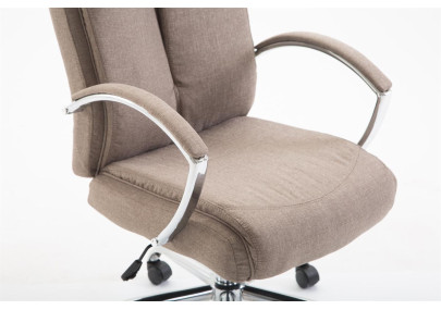 Silla De Oficina XL Vaud En Tela Gris topo