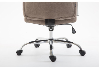 Chaise de bureau Vaud, tissu taupe
