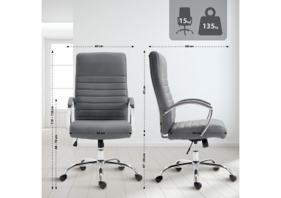 Silla de Oficina XL Valais Gris