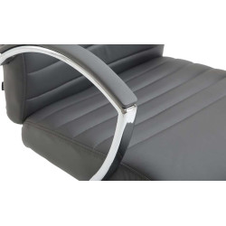 Fauteuil de bureau Valais, similicuir gris