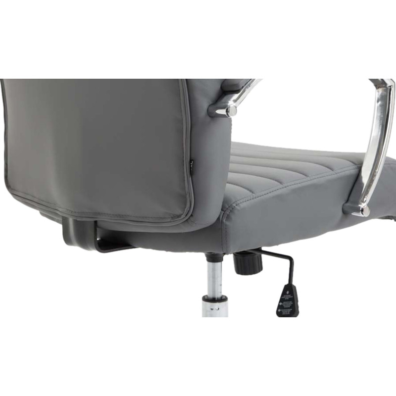 Fauteuil de bureau Valais, similicuir gris