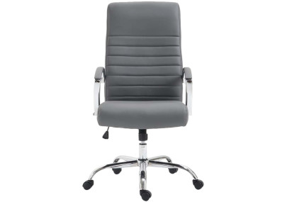 Fauteuil de bureau Valais, similicuir gris