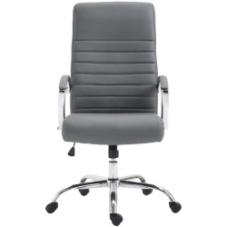 Fauteuil de bureau Valais, similicuir gris